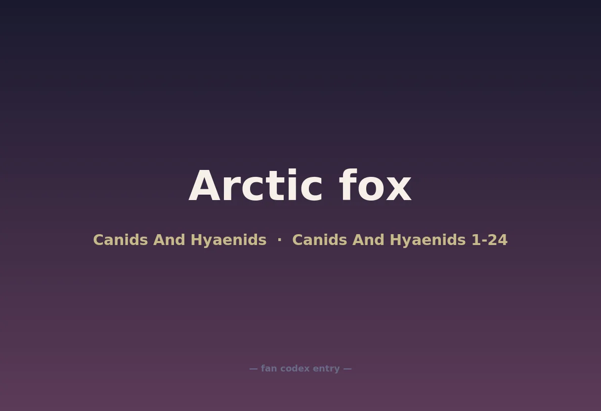Arctic fox