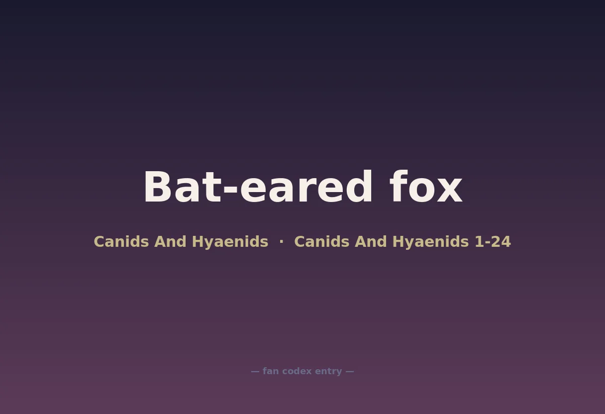Bat-eared fox