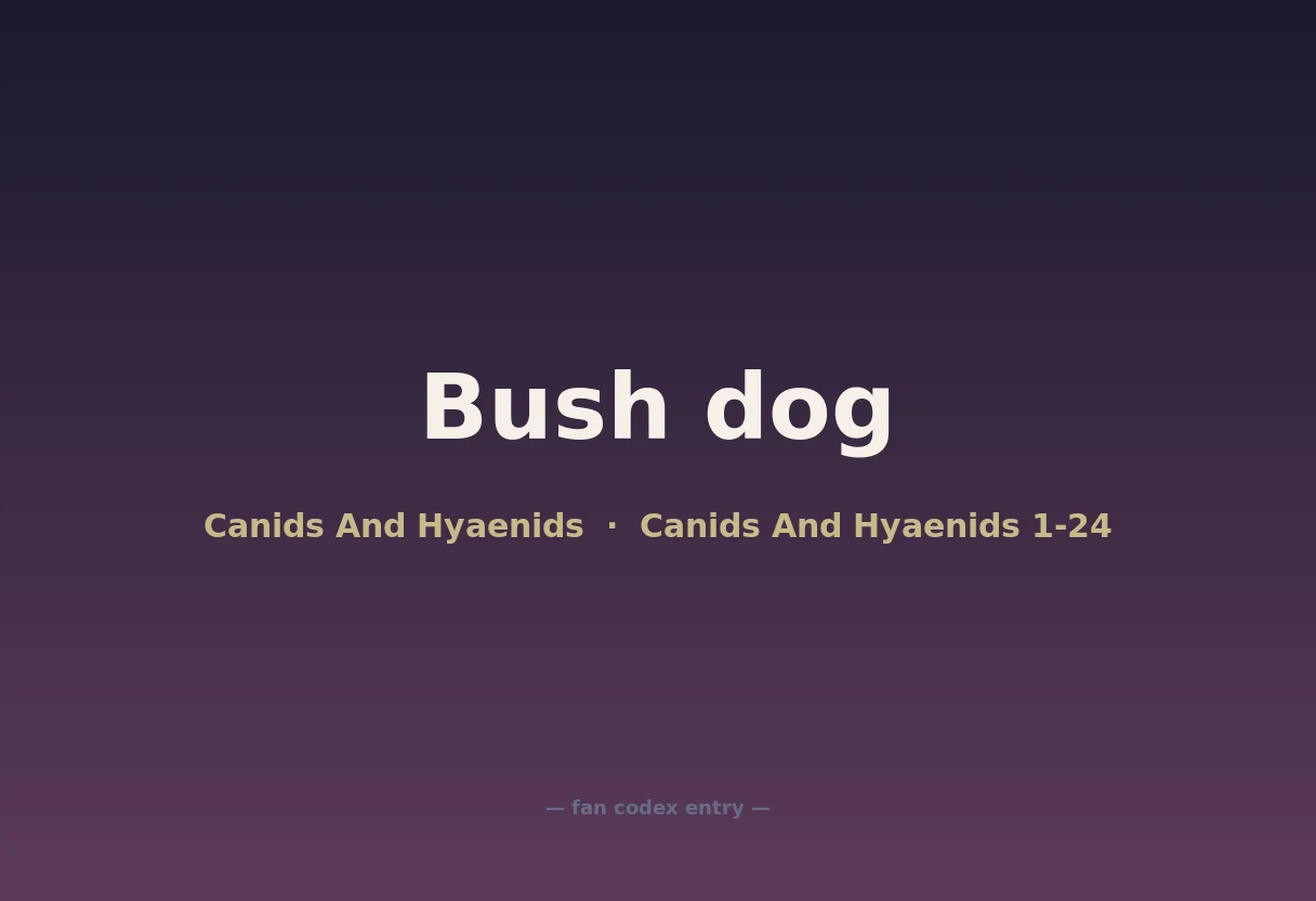 Bush dog