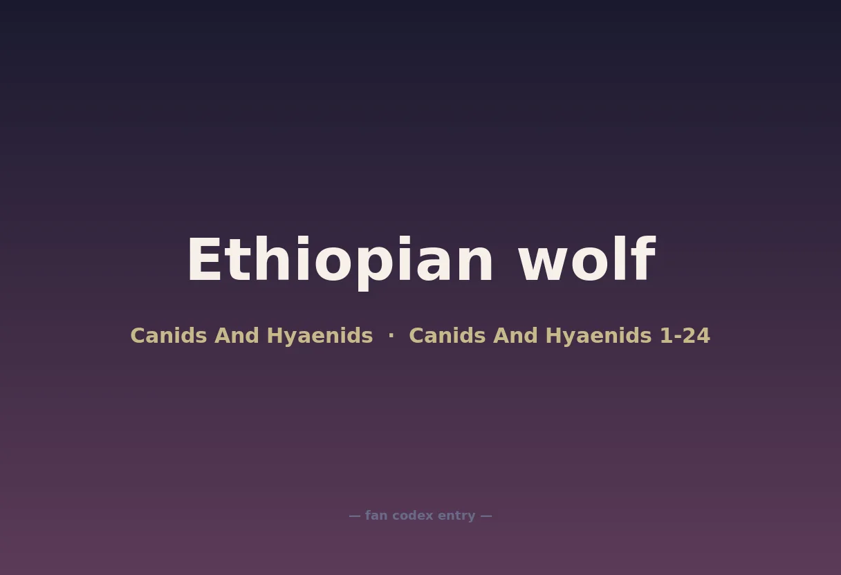 Ethiopian wolf