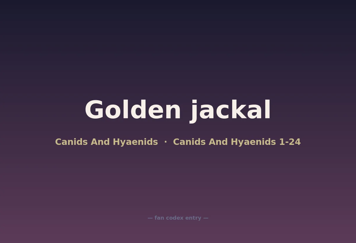 Golden jackal