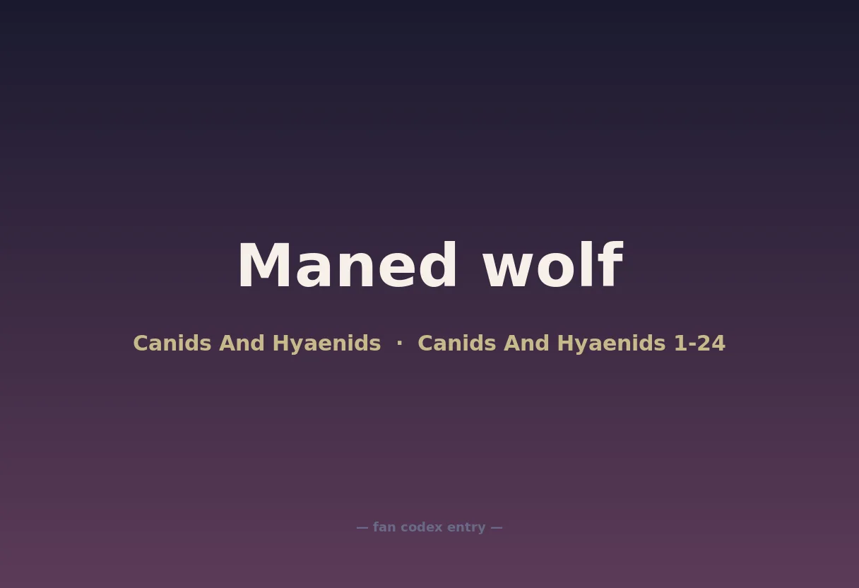 Maned wolf