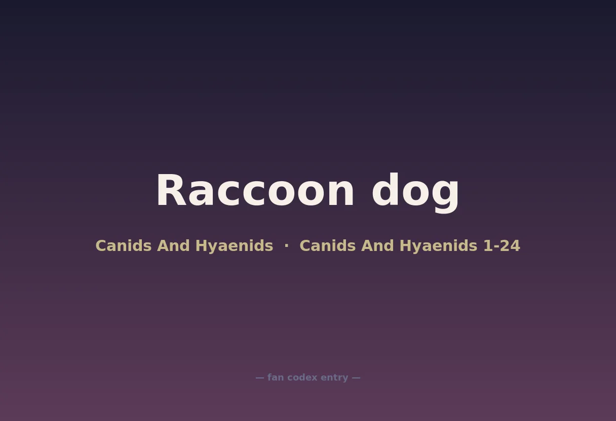Raccoon dog